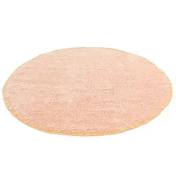 Rund matta - Celina Natural Cotton Shaggy (rosa/beige)