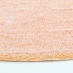 Rund matta - Celina Natural Cotton Shaggy (rosa/beige)