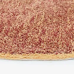 Rund matta - Celina Natural Cotton Shaggy (röd)