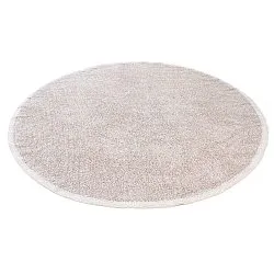 Rund matta - Celina Natural Cotton Shaggy (taupe/lavendel)