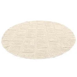 Rund matta - Cyrus Natural Cotton Shaggy (beige)