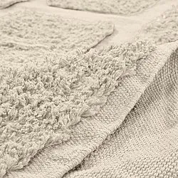 Rund matta - Cyrus Natural Cotton Shaggy (beige)