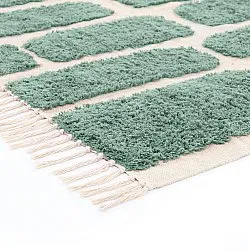 Ryamattor - Cyrus Natural Cotton Shaggy (grön)