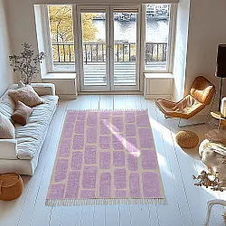 Ryamattor - Cyrus Natural Cotton Shaggy (lila)