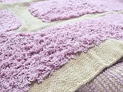 Rund matta - Cyrus Natural Cotton Shaggy (lila)