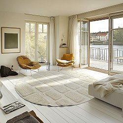 Rund matta - Cyrus Natural Cotton Shaggy (offwhite)