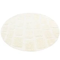 Rund matta - Cyrus Natural Cotton Shaggy (offwhite)