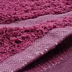 Rund matta - Cyrus Natural Cotton Shaggy (röd)