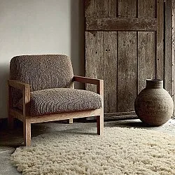 Rund matta - Fassale Hand Woven Wool Shaggy (cream)