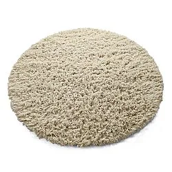 Rund matta - Fassale Hand Woven Wool Shaggy (cream)