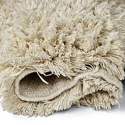 Rund matta - Fassale Hand Woven Wool Shaggy (cream)