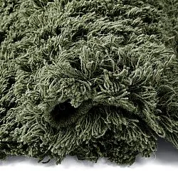Ryamatta - Fassale Hand Woven Wool Shaggy (mossgrön)