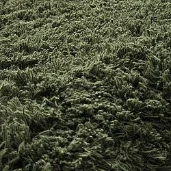 Ryamatta - Fassale Hand Woven Wool Shaggy (mossgrön)