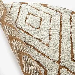Rund matta - Holwell Natural Cotton Shaggy (offwhite/brun)