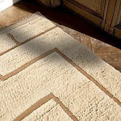Ryamattor - Kiberg Hand Woven Wool Shaggy (cream)