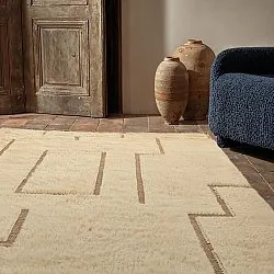 Ryamattor - Kiberg Hand Woven Wool Shaggy (cream)