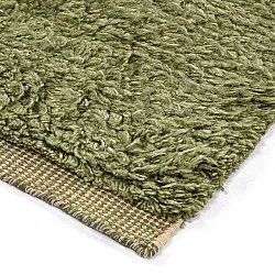 Ryamattor - Kiberg Hand Woven Wool Shaggy (grön)