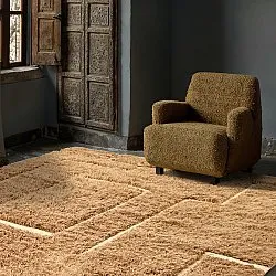 Ryamattor - Kiberg Hand Woven Wool Shaggy (beige)