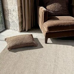 Ullmatta - Larkana (beige/vit)