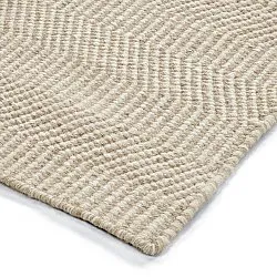 Ullmatta - Larkana (beige/vit)