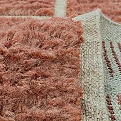 Ryamattor - Leknes Hand Woven Wool Shaggy (terrakotta)