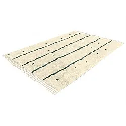 Ryamattor - Leora Natural Cotton Shaggy (beige/grön)