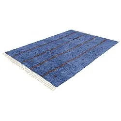 Ryamattor - Leora Natural Cotton Shaggy (blå/brun)