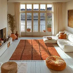 Ryamattor - Leora Natural Cotton Shaggy (orange/brun)