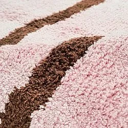Ryamattor - Leora Natural Cotton Shaggy (rosa/brun)