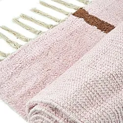 Ryamattor - Leora Natural Cotton Shaggy (rosa/brun)