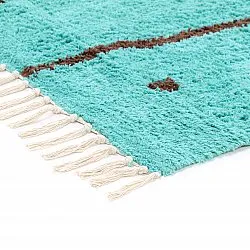 Ryamattor - Leora Natural Cotton Shaggy (turkos/brun)
