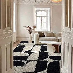 Ryamattor - Marvao Natural Cotton Shaggy (offwhite/svart)