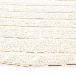 Rund matta - Rani Natural Cotton Shaggy (offwhite)