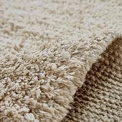 Rund matta - Sivia Natural Cotton Shaggy (beige)