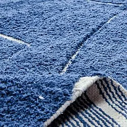 Ryamattor - Sivia Natural Cotton Shaggy (blå)