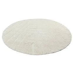 Rund matta - Sivia Natural Cotton Shaggy (offwhite)