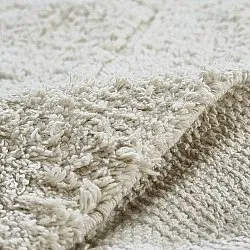 Rund matta - Sivia Natural Cotton Shaggy (offwhite)