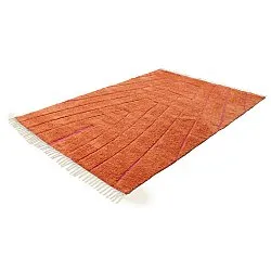 Ryamattor - Sivia Natural Cotton Shaggy (röd/orange)