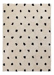Ryamattor - Soria Natural Cotton Shaggy (offwhite/svart)