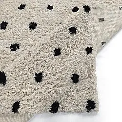 Ryamattor - Soria Natural Cotton Shaggy (offwhite/svart)