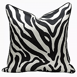 Kuddfodral - Zebra Cushion 45 x 45 cm (svart/vit)
