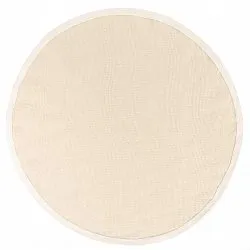 Rund matta (sisal) - Agave (naturvit)