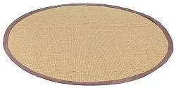 Rund matta (sisal) - Agave (natur/brun)