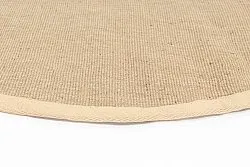 Rund matta (sisal) - Agave (beige/beige)