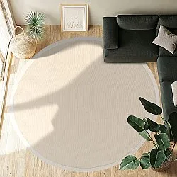 Rund matta (sisal) - Agave (naturvit)