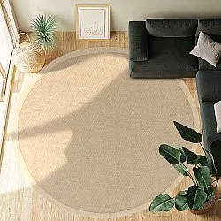 Rund matta (sisal) - Agave (beige/beige)