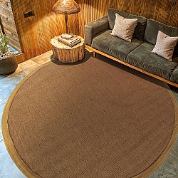 Rund matta (sisal) - Agave (brun)