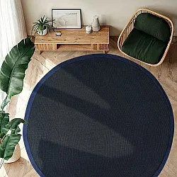 Rund matta (sisal) - Agave (mörkblå)