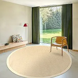 Rund matta (sisal) - Agave (beige/beige)