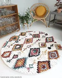 Runda mattor - Sezze (beige/multi)
